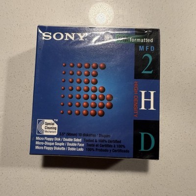 Sony IBM MFD 2HD 3.5  Floppy Disks 10-Pack NIB Double Sided Micro Diskette