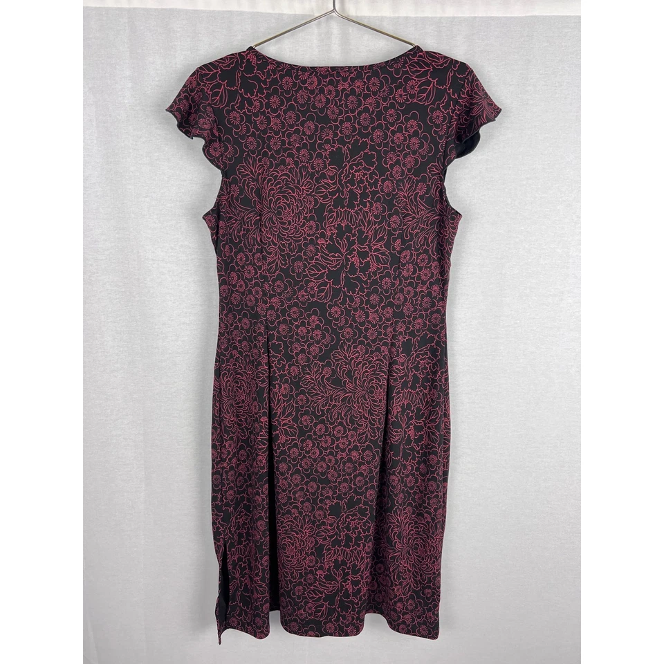 Vestido paralelo vintage para mujer grande Y2K Babydoll midi caprichoso floral oscuro Foto 3 de 4