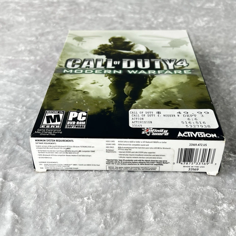 Call of Duty 4 Modern Warfare - PC DVD 2007 - CIB Foto 3 de 4
