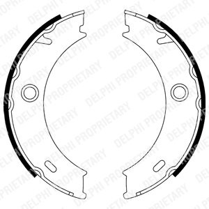 LS1917 HANDBRAKE PARKING BRAKE SHOE SET KIT REAR DELPHI NEW OE REPLACEMENT - Picture 2 of 5