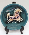 Sascha Brastoff Handsigned Horse Round Caramic Art Ashtray — photo 1