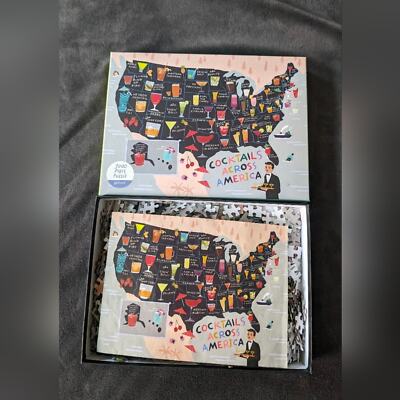 Cocktails Across America, Galison, 1000 pcs. Super fun to do and now I