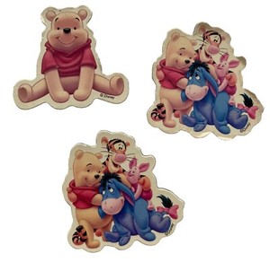 Vintage Winnie the Pooh Fridge Magnet Lot of 3 Magnets Pooh Tigger Piglet Eeyore