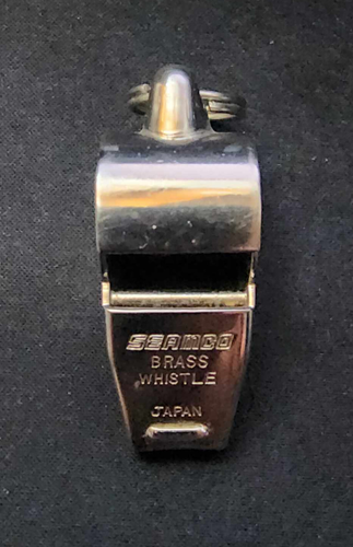 RARO! VINTAGE! ORIGINALE! SEAMCO Fischietto Ottone Giappone Racchetta Metallo Antico?