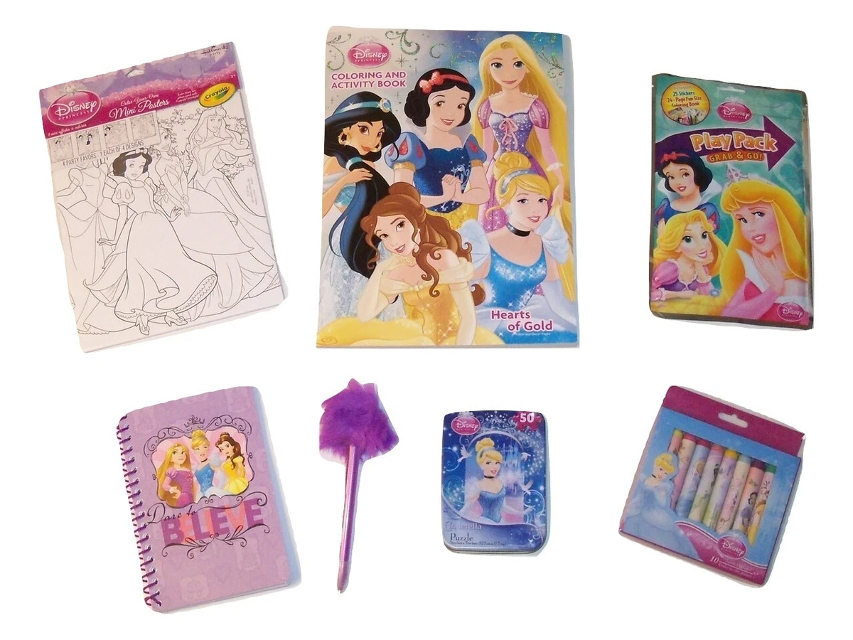 Disney Princess Coloring and Activity Book Ultimate Bundle - 3 Pack Disney  Princess Arts and Crafts Set with Stickers, Painting Supplies, and More