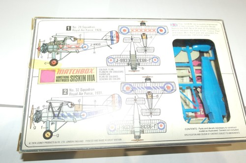 MATCHBOX 1:72 ARMSTRONG WHITWORTH SISKIN IIIA RAF - Picture 2 of 2