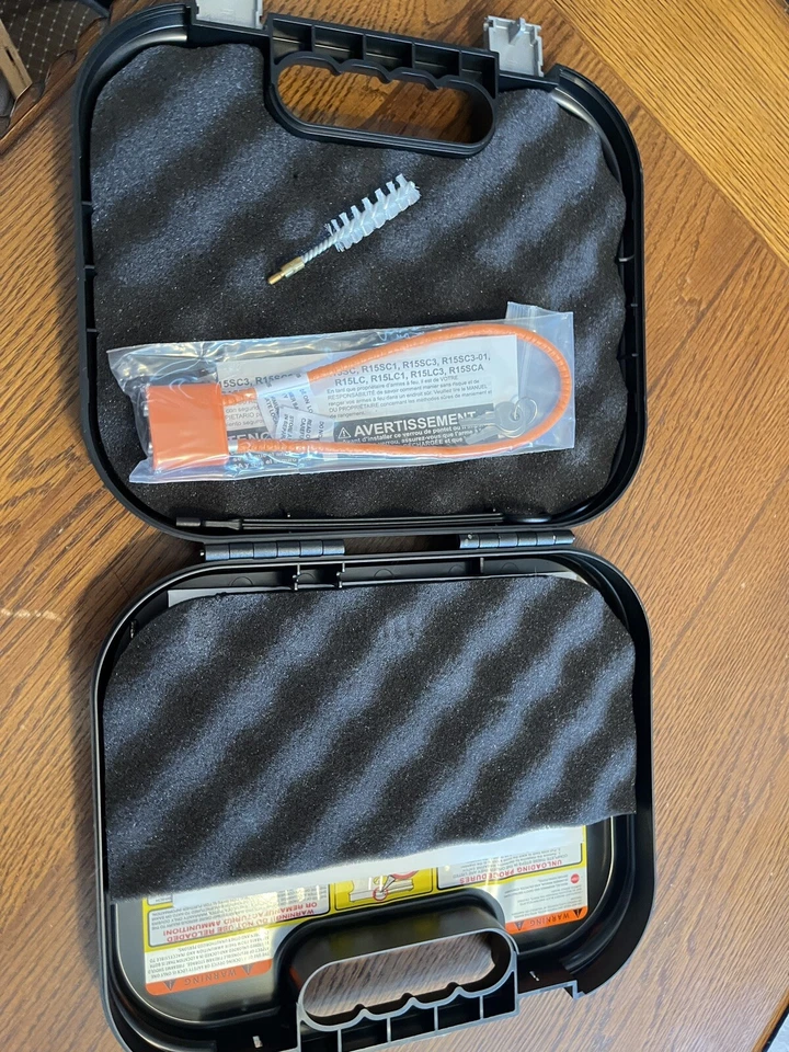 Glock 43 Factory OEM Hard Pistol Case With Cleaning Brush & Lock Clam Shell - Image 4 of 4