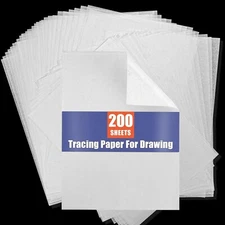 Tracing Paper for Drawing Trace Paper -PSLER 200 Sheets White Translucent Traci