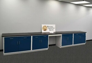 17 Fisher American Laboratory Cabinets W Bench Area Counter