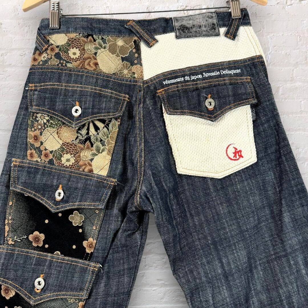 Juvenile Delinquent Men's Denim Jeans Multiple Pockets Juvenile Delinquent Men's Denim Jeans Multiple Pockets