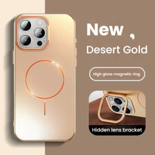 Case For iPhone 16 Pro Max 15 14 13 Slim Shockproof Mag Safe Cover +Lens Bracket