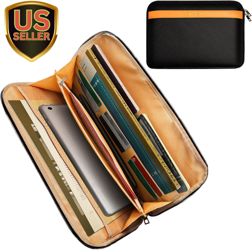 Fireproof Document Bag,Waterproof Fireproof Important Document Safe File Orga...