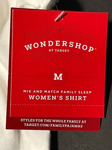 Jingle Bells Holiday sleep shirt womens medium Christmas Wondershop Target white - Picture 7 of 10