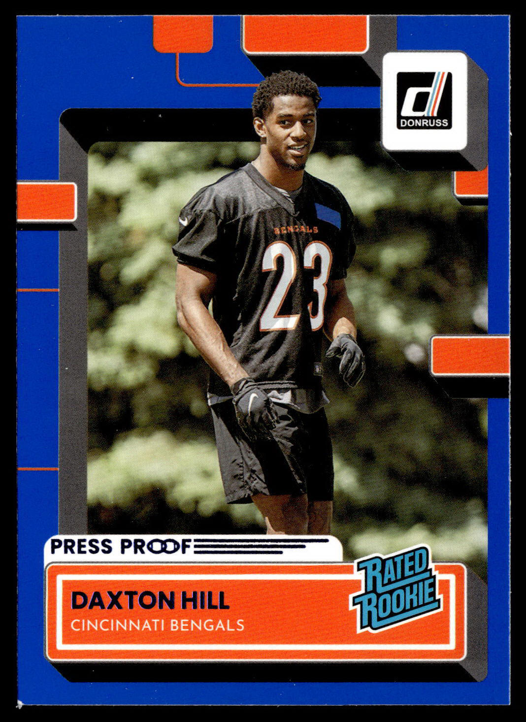 2022 Donruss #362 Daxton Hill Blue Press Proof