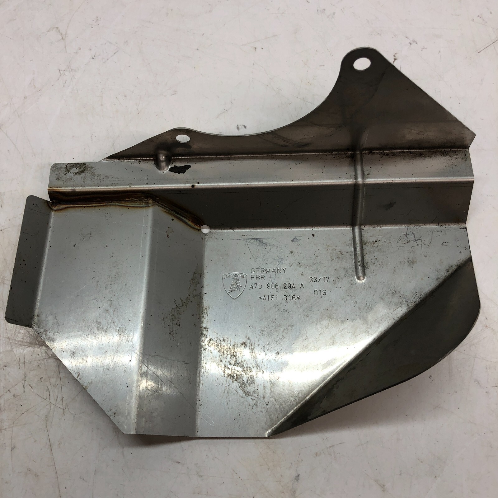 LAMBORGHINI AVENTADOR SECONDARY AIR RIGHT SIDE HEAT SHIELD OEM 470906294A