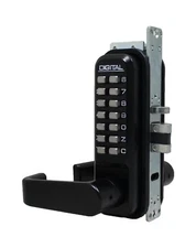 2985JB Narrow Stile Latch Jet Black Single Combination