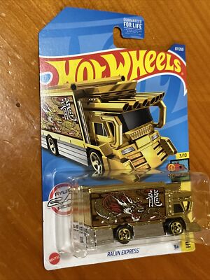 ホットウィール　ライジン エクスプレス　雷神RAIJIN EXPRESS 金 Hot Wheels RAIJIN EXPRESS Gold 87/250 And Hot Wheels Art Cars 3/10