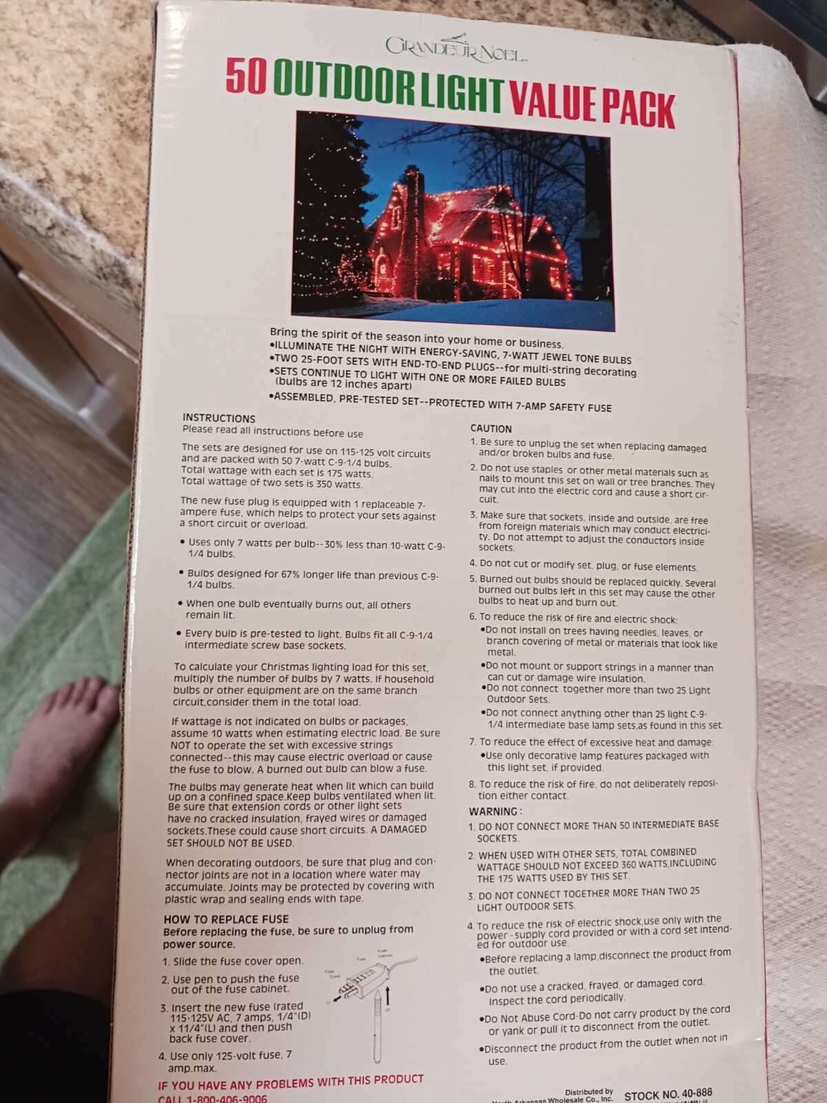 Vintage Large C9 Transparent Jewel Tone Christmas Lights Outdoor Box