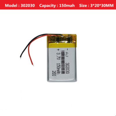 1 Pc. New 302030 3.7V 150mah rechargeable sensor polymer battery cell