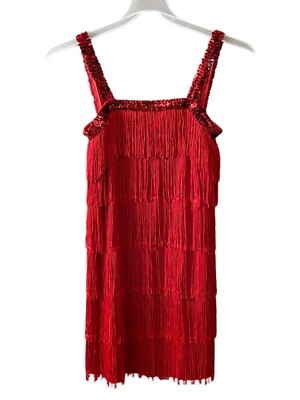open lace back dress 1920s Fringe & Sequin Flapper Dress main image 0