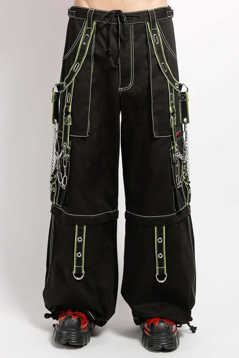 GREEN CLOTHING PAINTER PANTS 刺繍　BLACK Tripp NYC Cybergoth Era Pants [LIME STITCH] | eBay