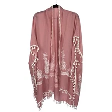 Melrose and Market Pink Shawl Cardigan Lightweight Women's One Size