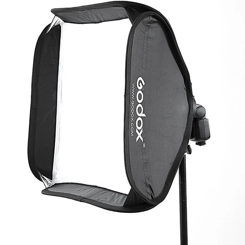 US Godox 40x40 / 60x60cm Softbox Plegable + Soporte S + Soporte de 2m para Flash Speedlite Foto 2 de 4