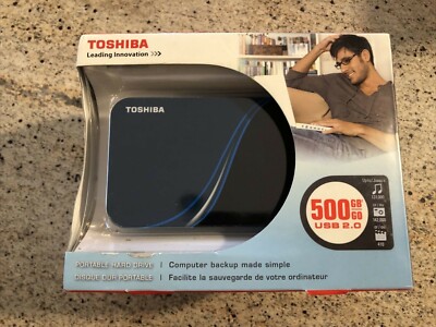 Sealed New Boxed Toshiba Portable External Hard Drive 500GB USB 2.0 593212-40
