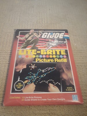 G.I. Joe Lite-Brite Picture Refills with 12 Pictures **UNOPENED** SEALED**