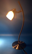   Contemporary Brushed Nickel Frosted Glass Desk/Table Lamp