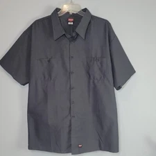 Red Kap SX20 Men's MIMIX Short Sleeve Work Shirt - Charcoal Gray 4XL