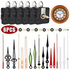 6 PCS DIY Quartz Clock Movement Repair Kit with 6 Styles Hands Replacement Parts