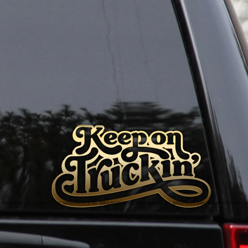 Keep on Truckin' Decal Sticker Trucker Chopper Lifted Truck Window Laptop |  eBay