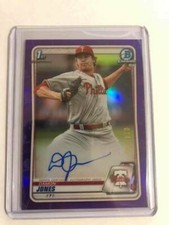 2020 Bowman Chrome 1st Bowman Damon Jones Purple Auto /250 