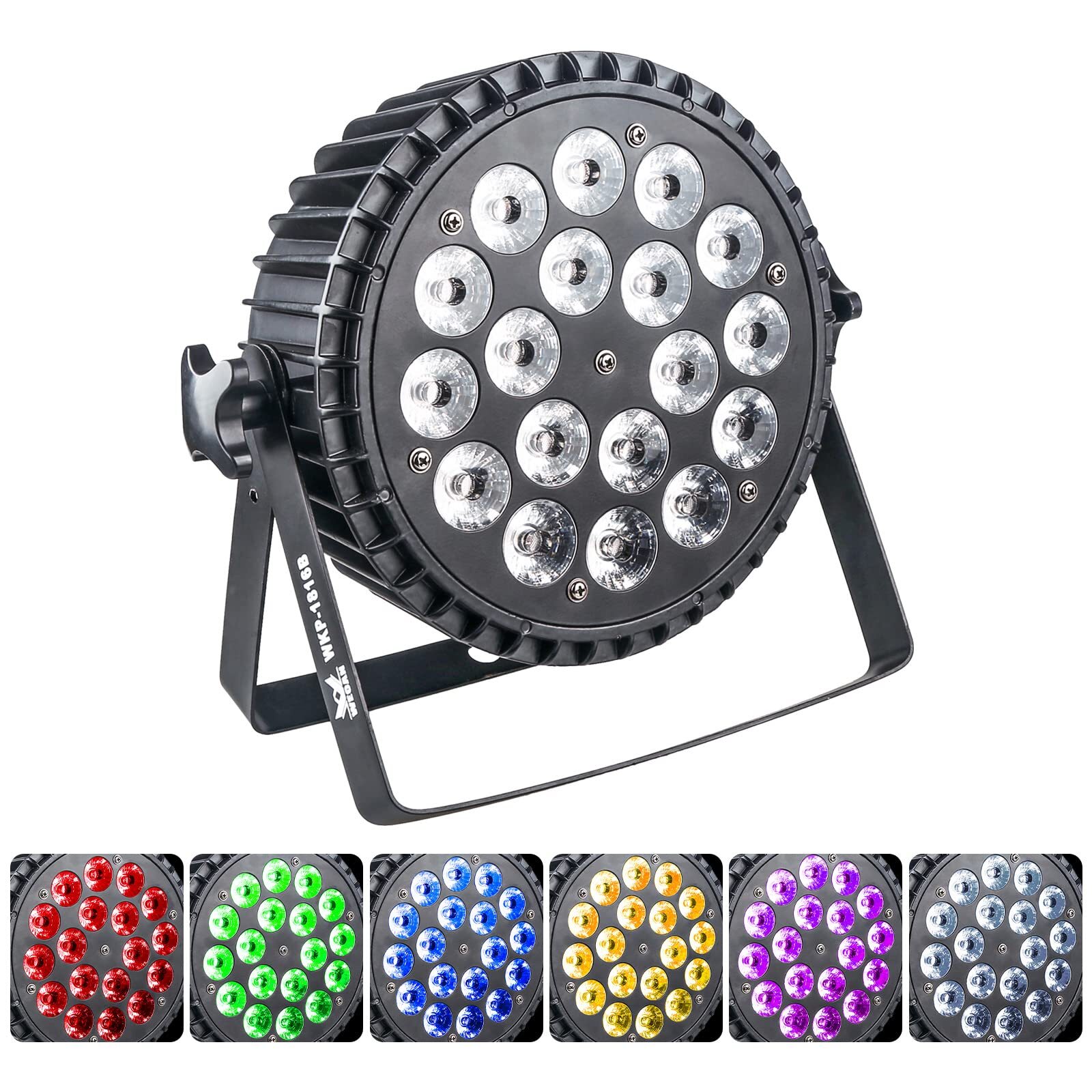 Par Led RGBWAUV 6in1 18x15w Led Par Light Proiettore Led Dmx, Faretti (h9D)