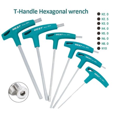 2.5mm Tip T Shaped Handle Metric Hexagon Spanner Hex Wrench Key Tool Repair20254