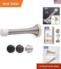 30 Pack Spring Door Stopper with Rubber Bumper Satin Nickel 3-1/8" Flexible S...
