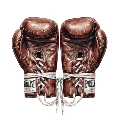 Boxing Gloves Self Adhesive Sticker