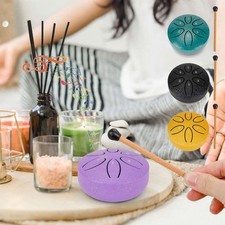 Steel Tongue Drum 6 Notes 3 Inch D-Key Mind Healing Drum Percussion Instrument
