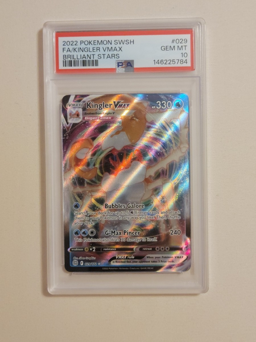 Kingler Vmax - Pokemon Brilliant Stars #029 - Gem Mint PSA 10 | eBay