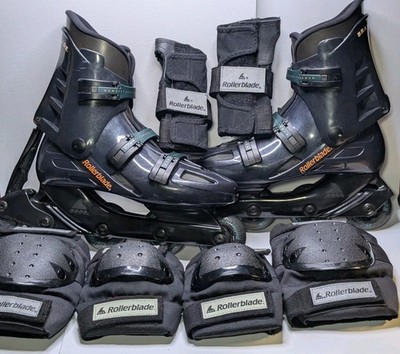 Rollerblade BravoBlade GLX Inline Skates 28.5 w Medium Pads Protective Gear 10.5
