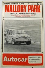 MALLORY PARK 16 Nov 1969 BRSCC Autumn Meeting Official Programme