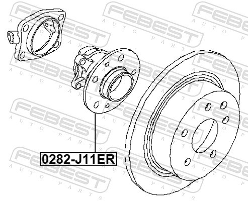FEBEST-OE 0282-J11ER.OE Wheel Hub for NISSAN,RENAULT