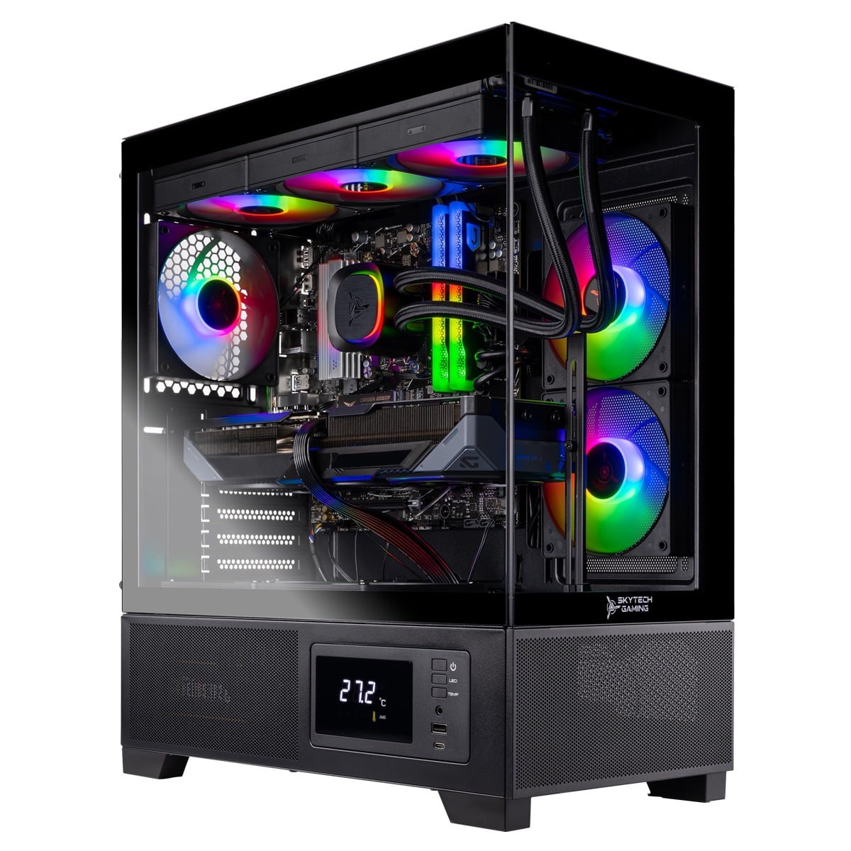 Skytech Gaming Azure 3 Plus Desktop PC, AMD Ryzen 7 9800X3D, AMD