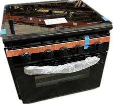 Suburban Elite Series 3-Burner 17" Range Black SRNSXB3B1XAG2EC RV/Trailer