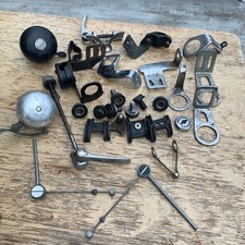 Job Lot Vintage Bike bells lamp brackets shimano etc