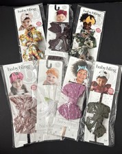 Lot Of 7 Baby Bling Bow Soft Elastic Headbands Assorted Colors Designs NEW