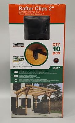 #ad OZCO OWT Ornamental Wood Ties 2quot; Rafter Clips with Screws 10 Pack Black 56617 $19.99