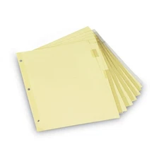 Universal 21873 8-Tab Insertable Tab Index - Buff, Clear Tabs (6/Pack) New