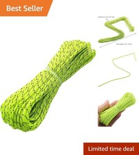 65 Feet Fluorescent Reflective Guyline for Tents - 1.8mm Durable Paracord